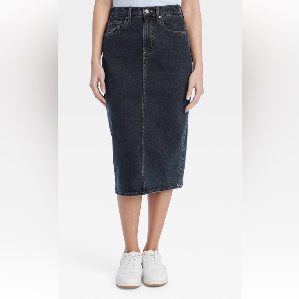BLACK WASH DENIM SKIRT FROM UNIVERSAL THREAD! NWT!